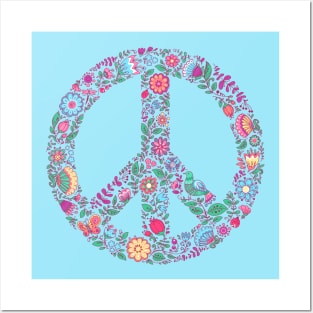 Peace Sign Flowers Posters and Art